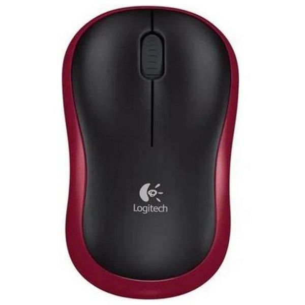 Мышь Logitech M185 оптическая, беспроводная, USB 1.1, черный/серый 910-006540